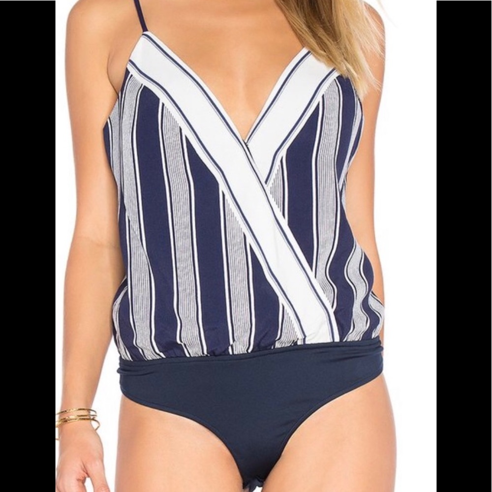 Lovers & Friends Striped Bodysuit